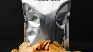 a bag of chips sitting on top of a table